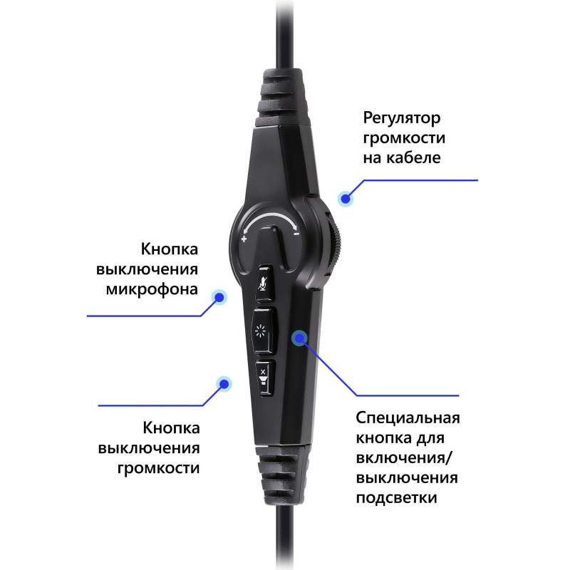 Игровые наушники с микрофоном Ignis чёрные