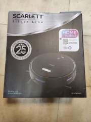 Робот-пылесос  Scarlett  SC-VC80RW01, сухая и влажная уборка, Wi-Fi функция, голосовое управление, коллекция Silver Line, черный