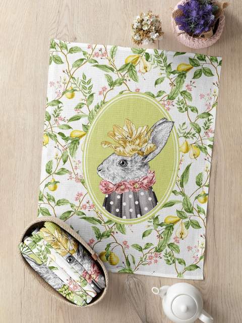 Комплект вафельных полотенец 45х60 (3 шт.) "Mia Cara" рис 30461-1 Provance