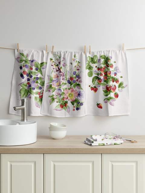 Комплект вафельных полотенец 45х60 (3 шт.) "Mia Cara" рис 30461-1 Provance