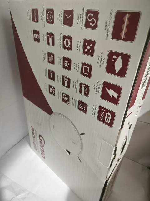 Робот пылесос Genio Profi 290 с влажной и сухой уборкой белый, беспроводной, аккумуляторный, моющий с контейнером для воды, пылесборником, hepa фильтром, турбо щеткой / 120 мин работы