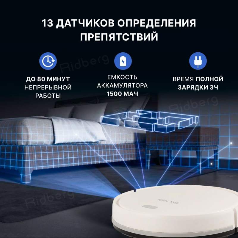 Робот пылесос для дома Enchen Vacuum Cleaner R1 моющий робот пылесос с влажной и сухой уборкой в комплекте с щеткой и тряпкой/ умная бытовая техника с пультом управления/ беспроводной домашний мойщик пола и ковров