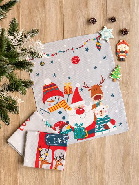 Комплект вафельных полотенец 45х60 (3 шт.) "Mia Cara" рис 30461-1 Provance