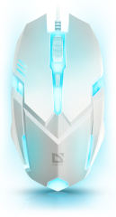 Мышь компьютерная игровая с подсветкой RGB Defender Cyber, 1600 dpi, черная