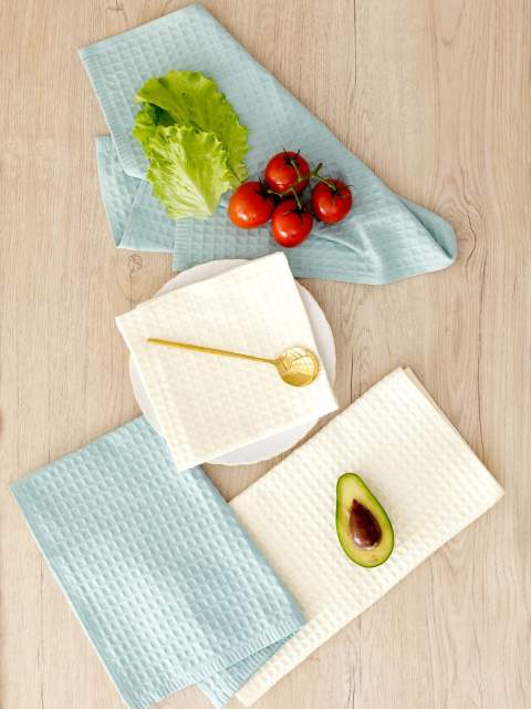 Комплект вафельных полотенец 45х60 (3 шт.) "Mia Cara" рис 30461-1 Provance