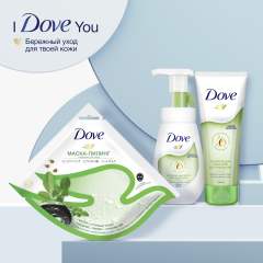 DOVE Мусс-пенка для умывания против прыщей для проблемной кожи, глубокое очищение лица 160 мл