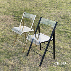 outdoor indoor folding acrylic board chair camping chair stainless steel chair home decoration wedding party event chair dining room living room chair decoration beach chair folding lawn chair decoration