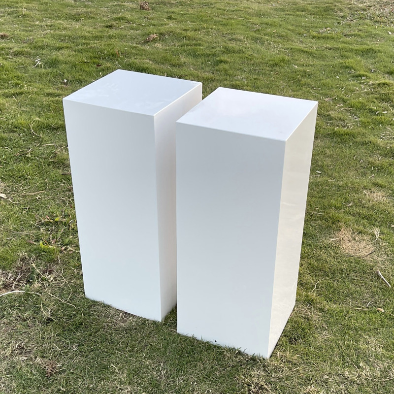 white square pedestal stand