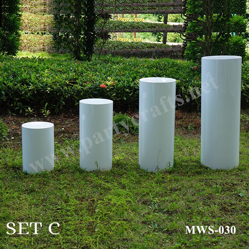 large size white plinths pedestal stand art display stands wedding party event decoration home decoration white cylinder pedestal backdrop decoration high pedestal bridal shower aisle round decoration  column pedestal gloss white plinth