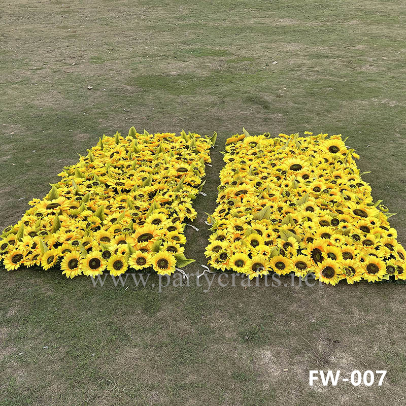sunflower 3D flower wall romantic rose floral wall for party events planning bridal shower couples shower wedding photo backdrops decoration (FW-007)