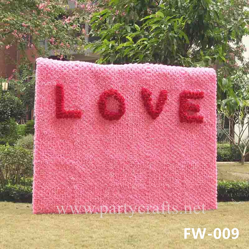 pink 3D flower wall romantic rose floral wall for party events planning bridal shower couples shower wedding photo backdrops decoration (FW-009 )