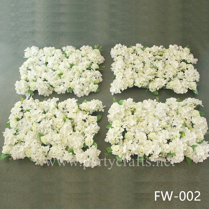 white 3D flower wall romantic rose floral wall for party events planning bridal shower couples shower wedding photo backdrops decoration (FW-002 white)