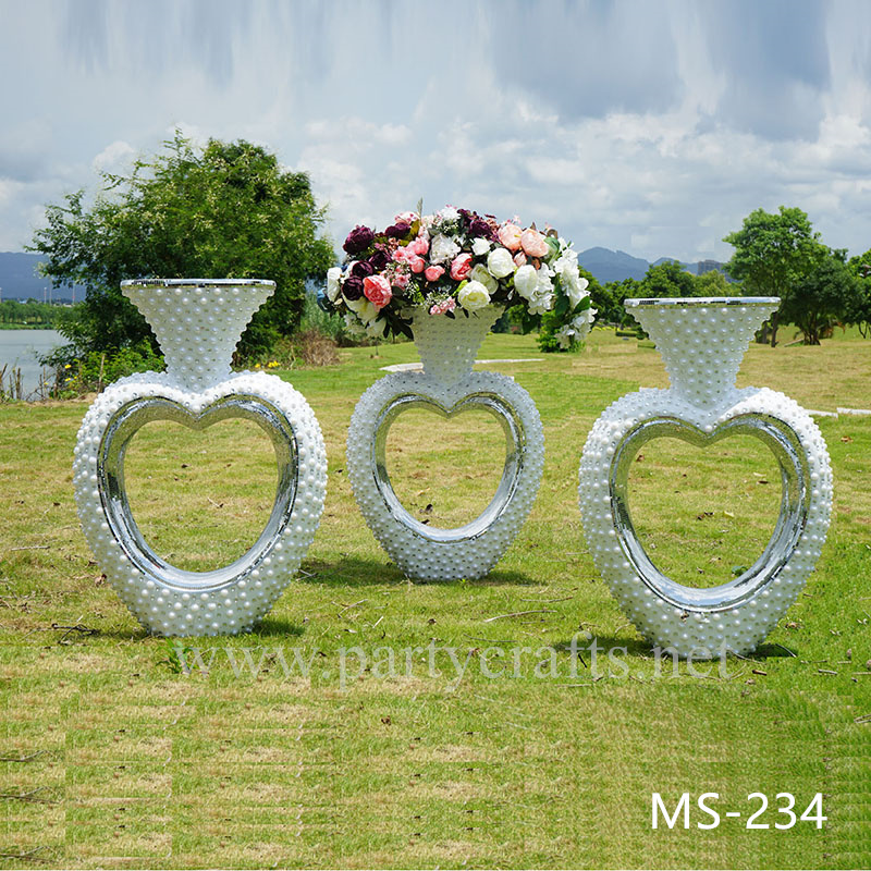 heart  fiber glass vase (MS-234)