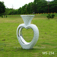 love heart  fiber glass white vase table centerpiece flower stand wedding party event bridal shower decoration aisle decoration home decoration