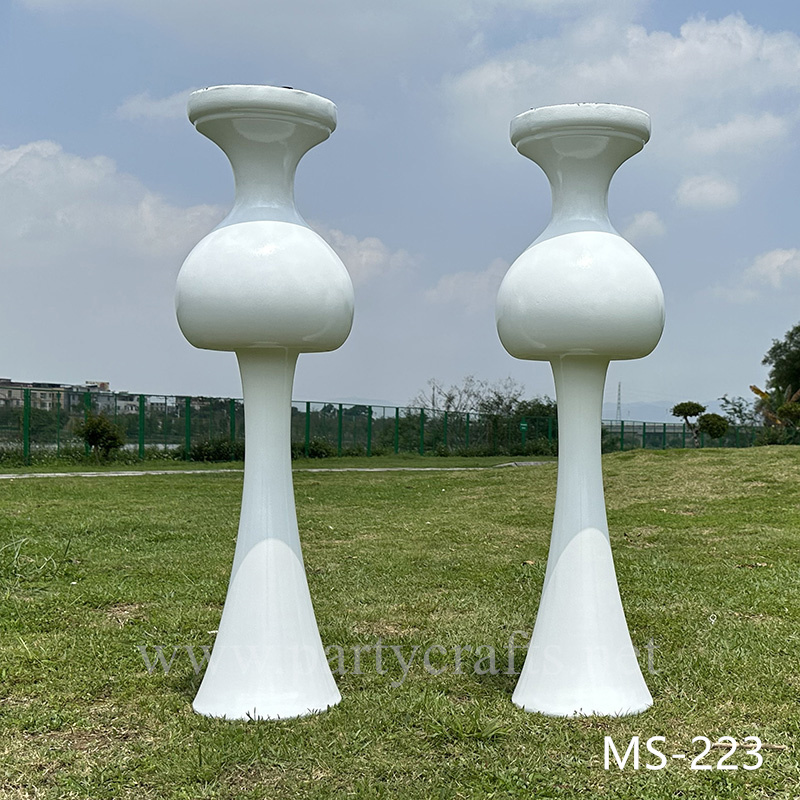 white fiber glass vase (MS-223)