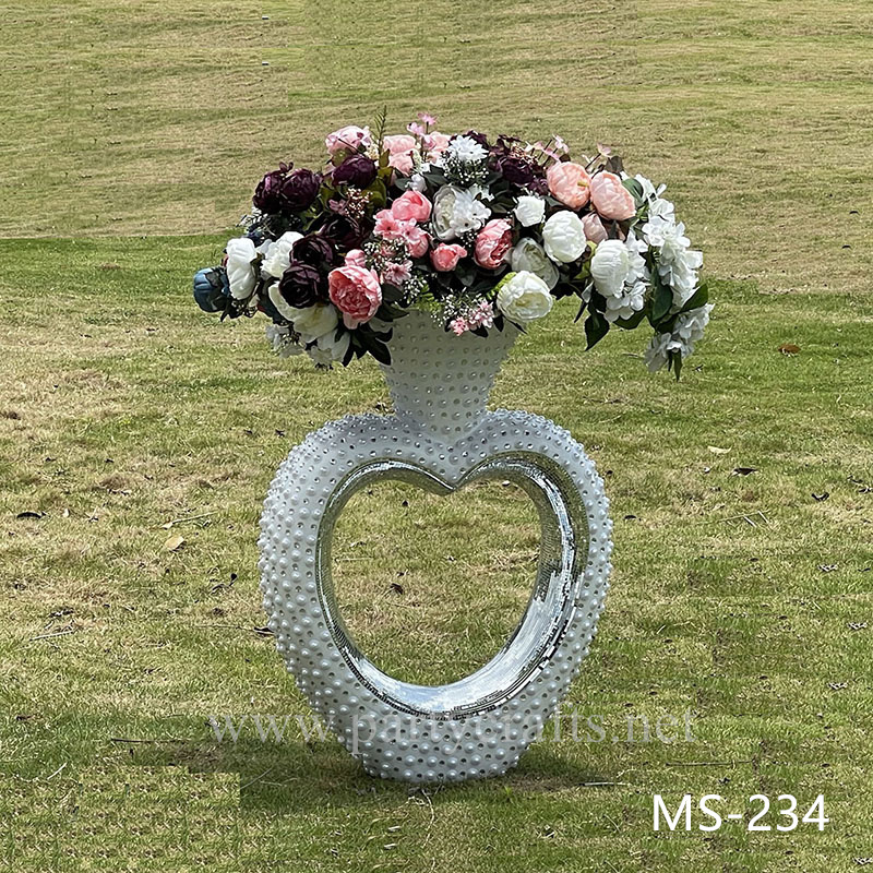 heart  fiber glass vase (MS-234)