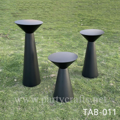 modern black conical table pedestal stand art display stands event home decoration sweet bar decorative table aisle decoration birthday party cake table artwork shower display stand trade