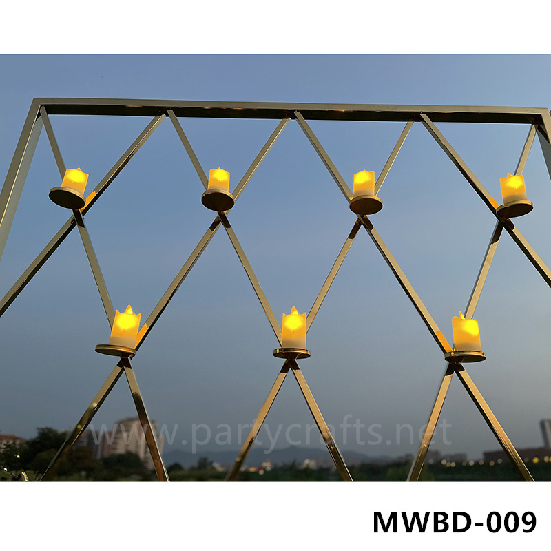 candle wall stainless steel backdrop (MWBD-009)