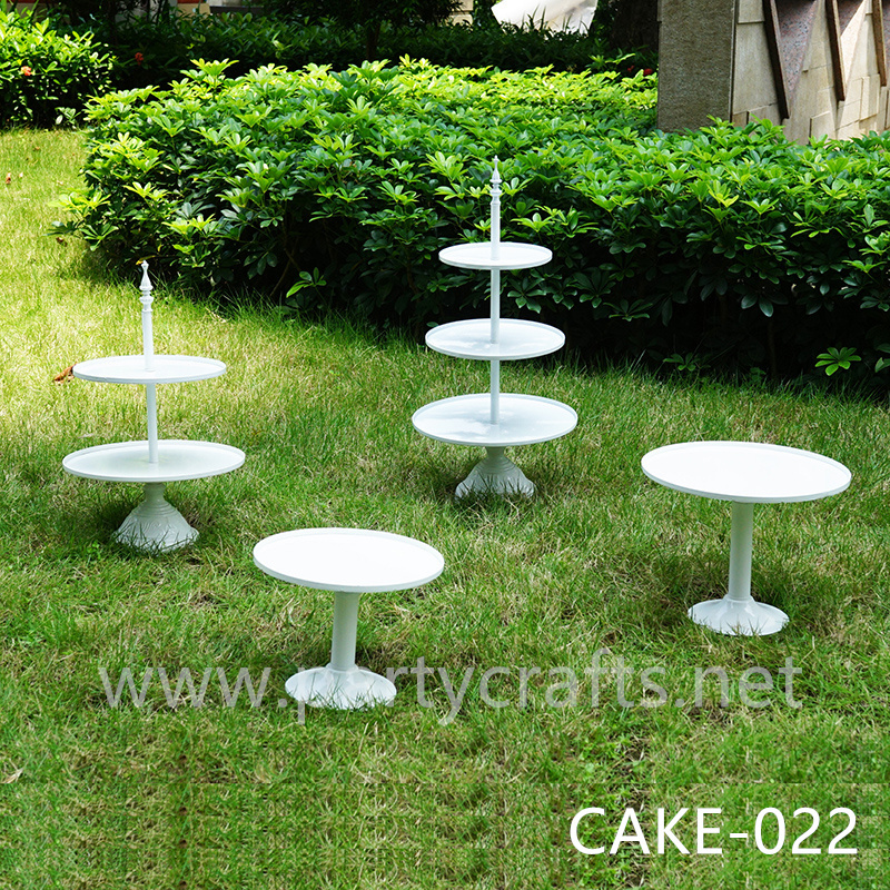 silver & gold & white metal cake candy stand table centerpiece wedding birthday party event bridal shower decoration (CAKE-022)