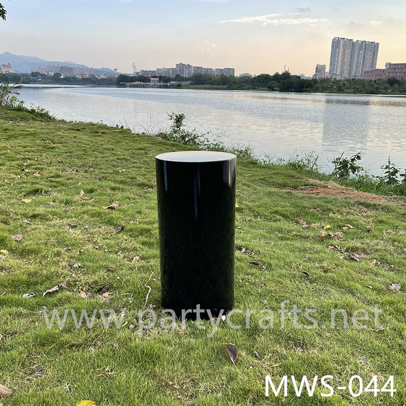 BLACK  pedestal stand large cylinder plinth cake candy table wedding birthday party event decoration bridal shower decoration (MWS-044)