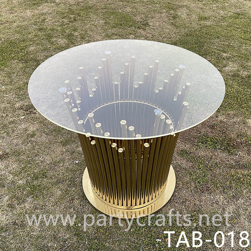 gold sunflower round table cake table dining table candy table cylinder pedestal flower stand wedding party event decoration
