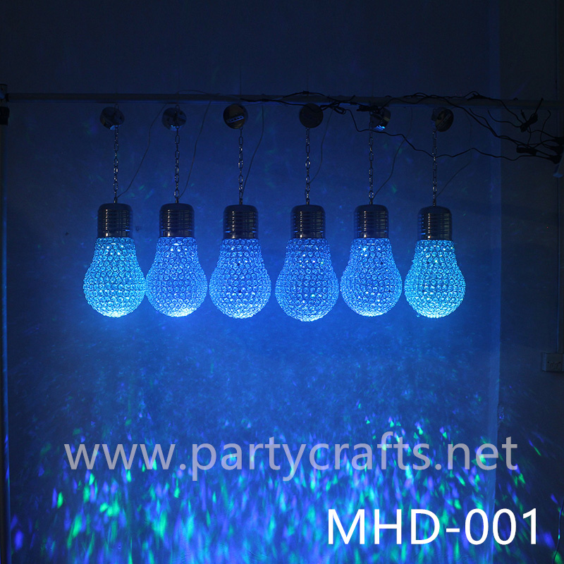 Large size crystal colorful bulb ceiling lamp chandelier Christmas party dining room living room birthday party event decoration