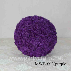 purple rose artificial flower ball garden layout