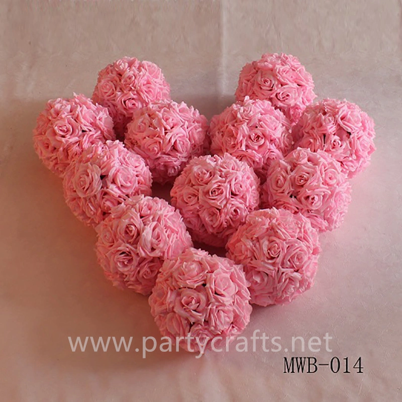 pink rose artificial flower ball