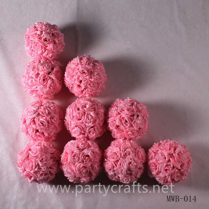 pink rose artificial flower ball