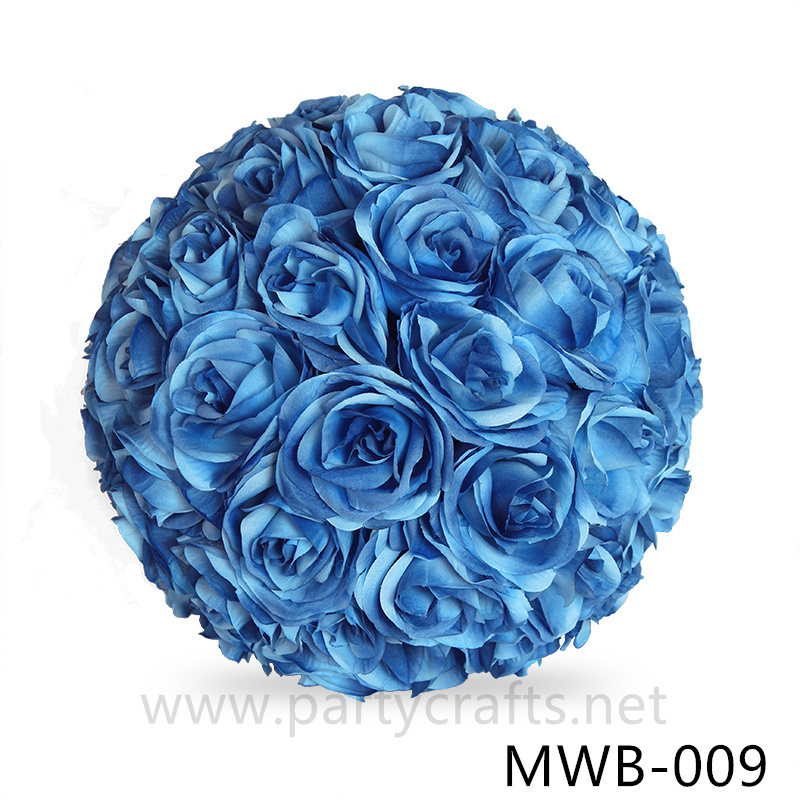 blue rose artificial flower ball