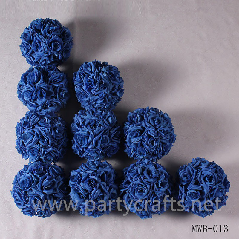 blue rose artificial flower ball