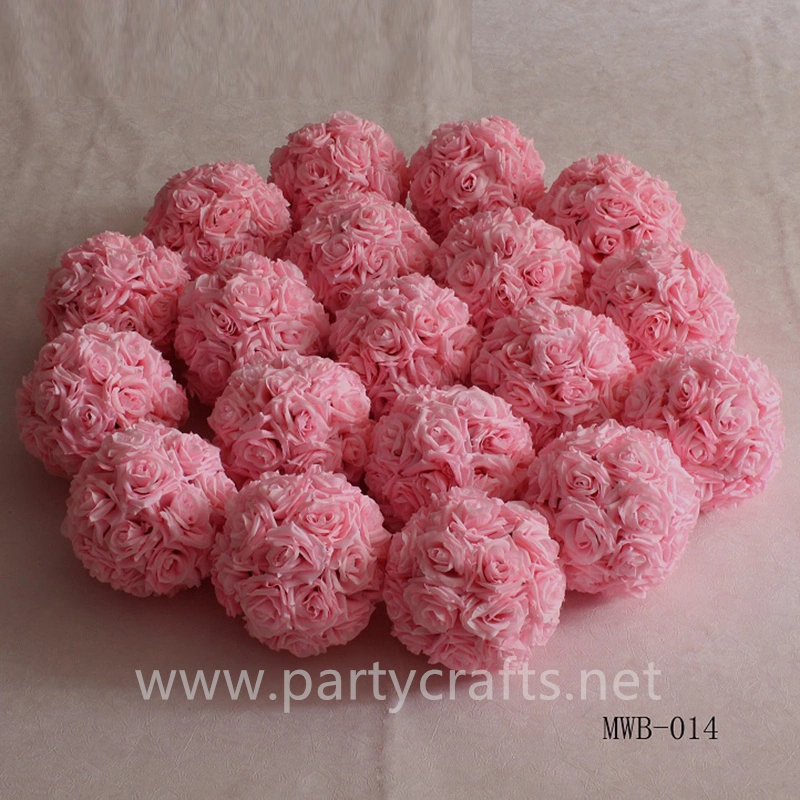 pink rose artificial flower ball