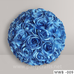 blue rose artificial flower ball garden layout