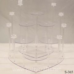 clear acrylic heart 4 tier cake stand cupcake stand centerpiece wedding party birthday party decoration