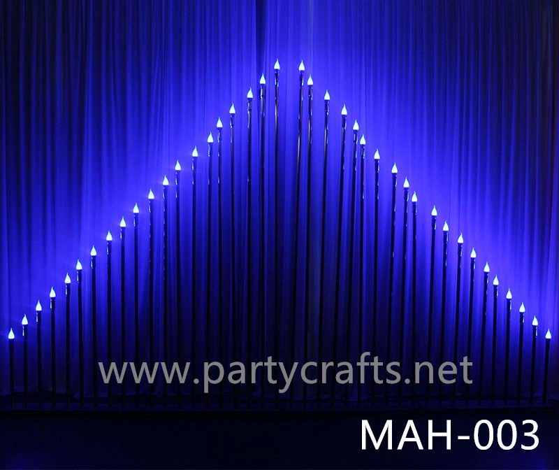 wire golden stage backdrop LED light  wall stainless steel backdrop party event stage decoration baby shower