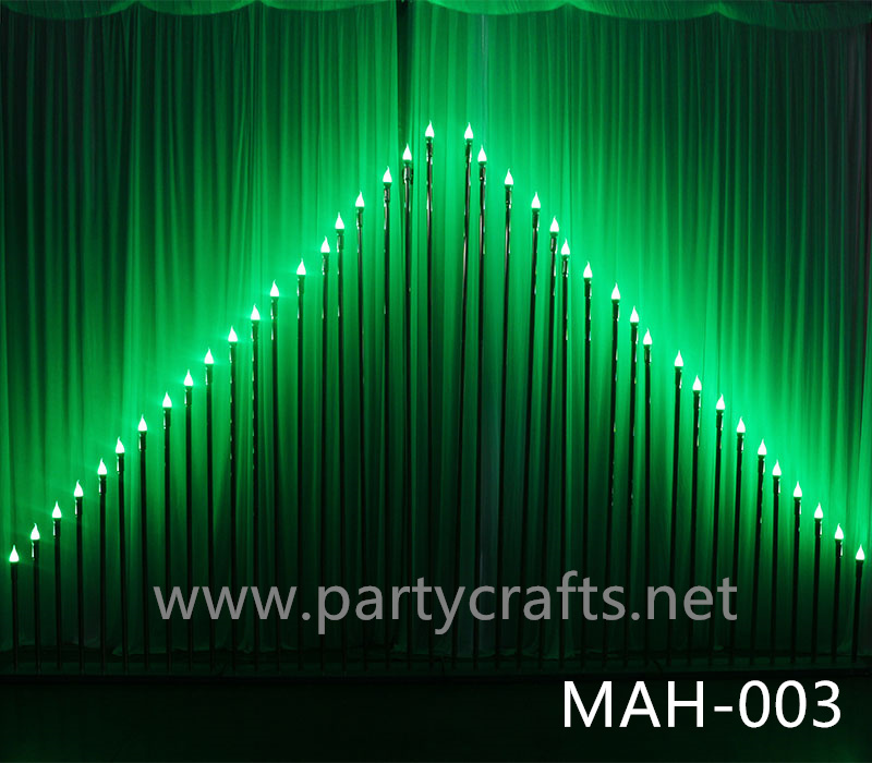 wire golden stage backdrop LED light  wall stainless steel backdrop party event stage decoration baby shower