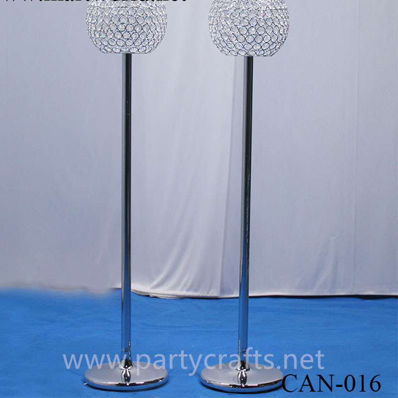 silver crystal tall candle holder centerpiece cluster candelabra wedding party event bridal shower decoration
