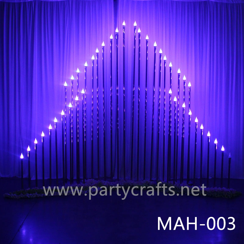 wire golden stage backdrop LED light  wall stainless steel backdrop party event stage decoration baby shower garden layout