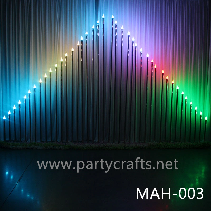 wire golden stage backdrop LED light  wall stainless steel backdrop party event stage decoration baby shower