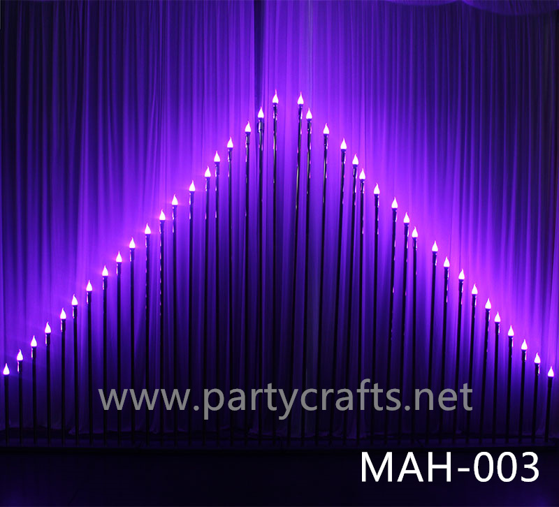 wire golden stage backdrop LED light  wall stainless steel backdrop party event stage decoration baby shower