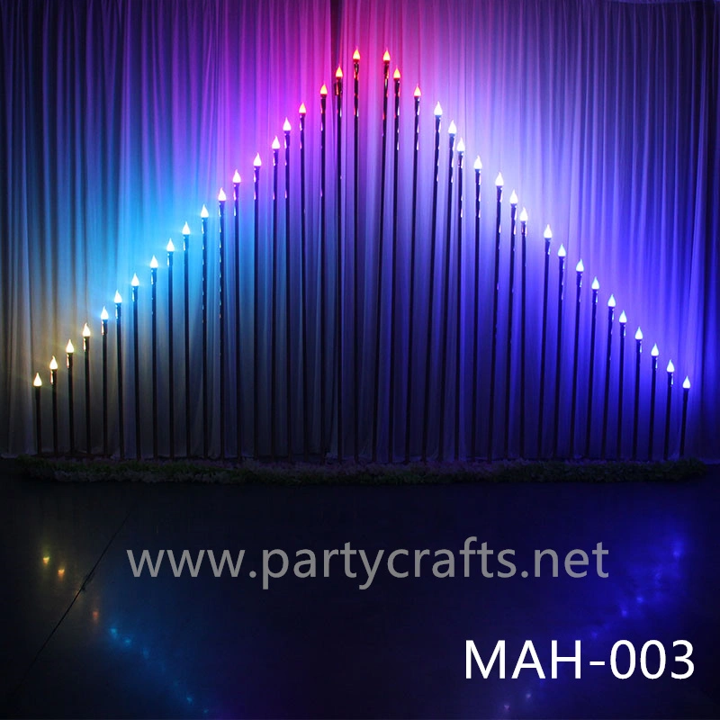 wire golden stage backdrop LED light  wall stainless steel backdrop party event stage decoration baby shower