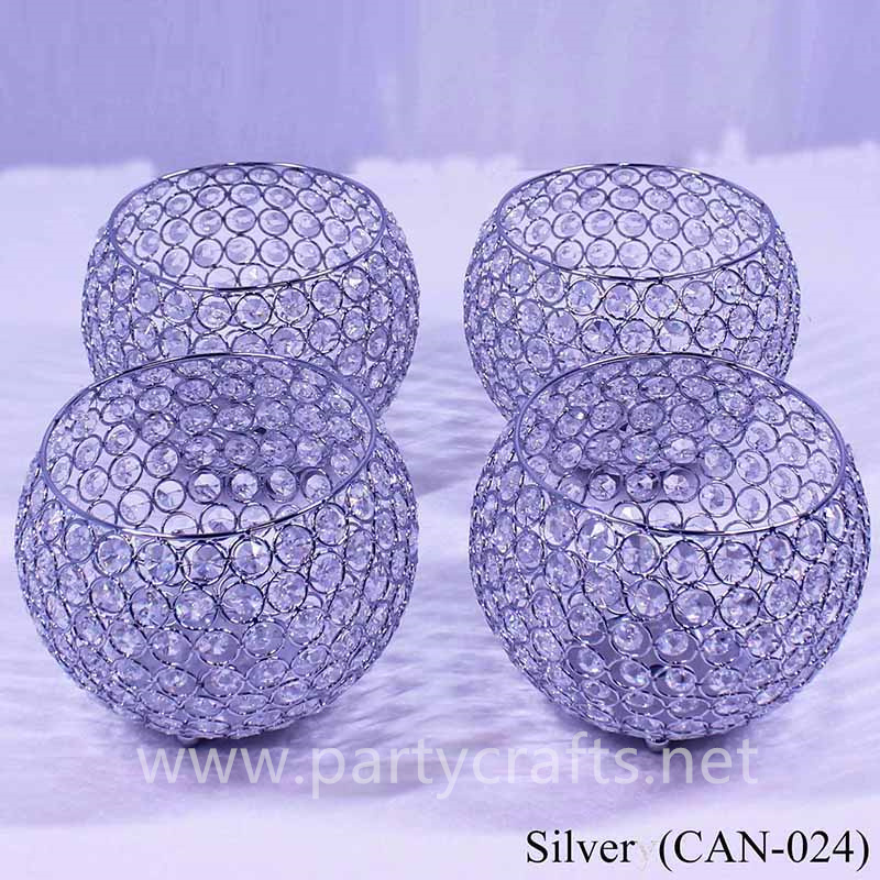 gold & silver  crystal candelabra  crystal bowl centerpiece candle holder cup wedding party event bridal shower table decoration home decoration