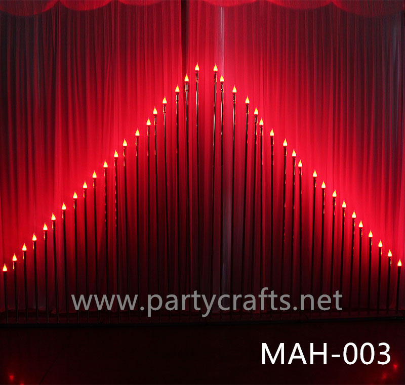 wire golden stage backdrop LED light  wall stainless steel backdrop party event stage decoration baby shower