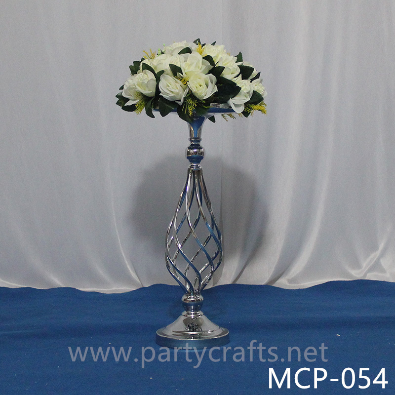 silver hollow metal flower stand wedding party event decoration bridal shower home living room deocration