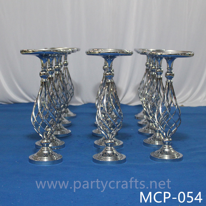 silver hollow metal flower stand wedding party event decoration bridal shower home living room deocration