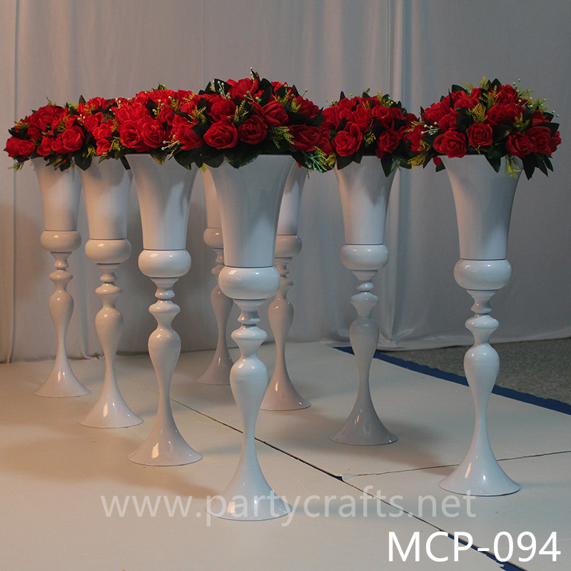 stainless steel centerpiece tall flower vase stage backdrop decoration wedding party event hotel hall home decoration