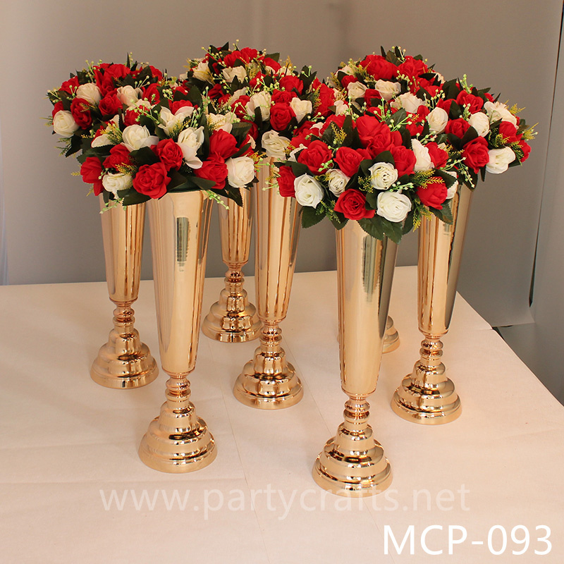 golden vase flower vase centerpiece wedding party event decoration bridal shower decoration
