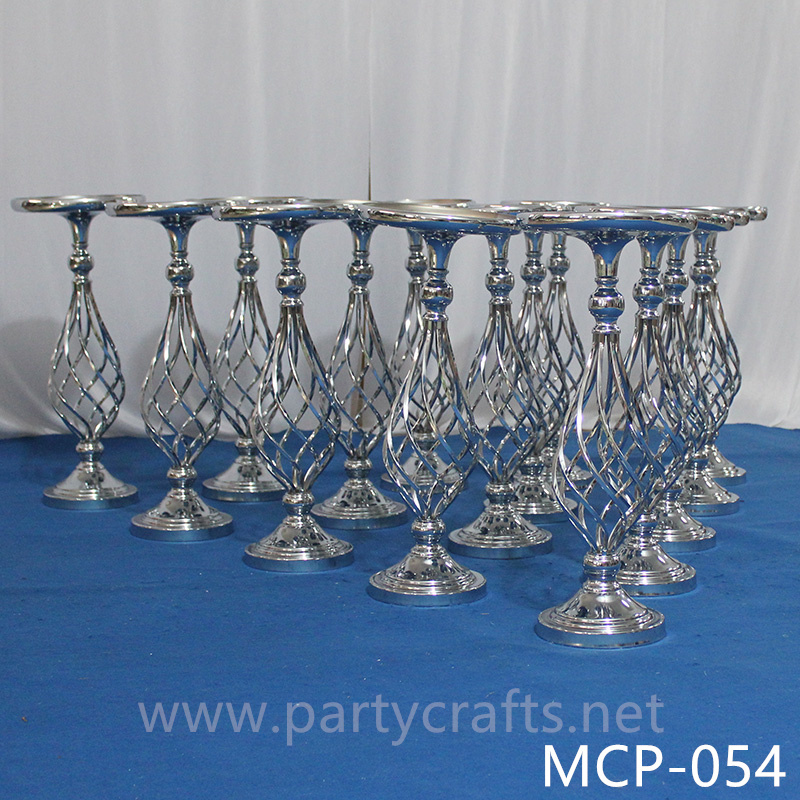 silver hollow metal flower stand wedding party event decoration bridal shower home living room deocration