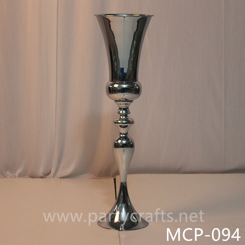 stainless steel centerpiece tall flower vase stage backdrop decoration wedding party event hotel hall home decoration