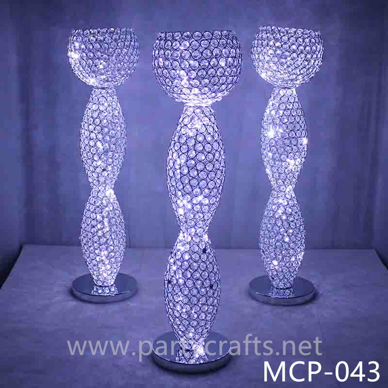 silver & gold crystal light plinths pillars wedding party event centerpiece home livingroom decoration party event backdrop background decoration